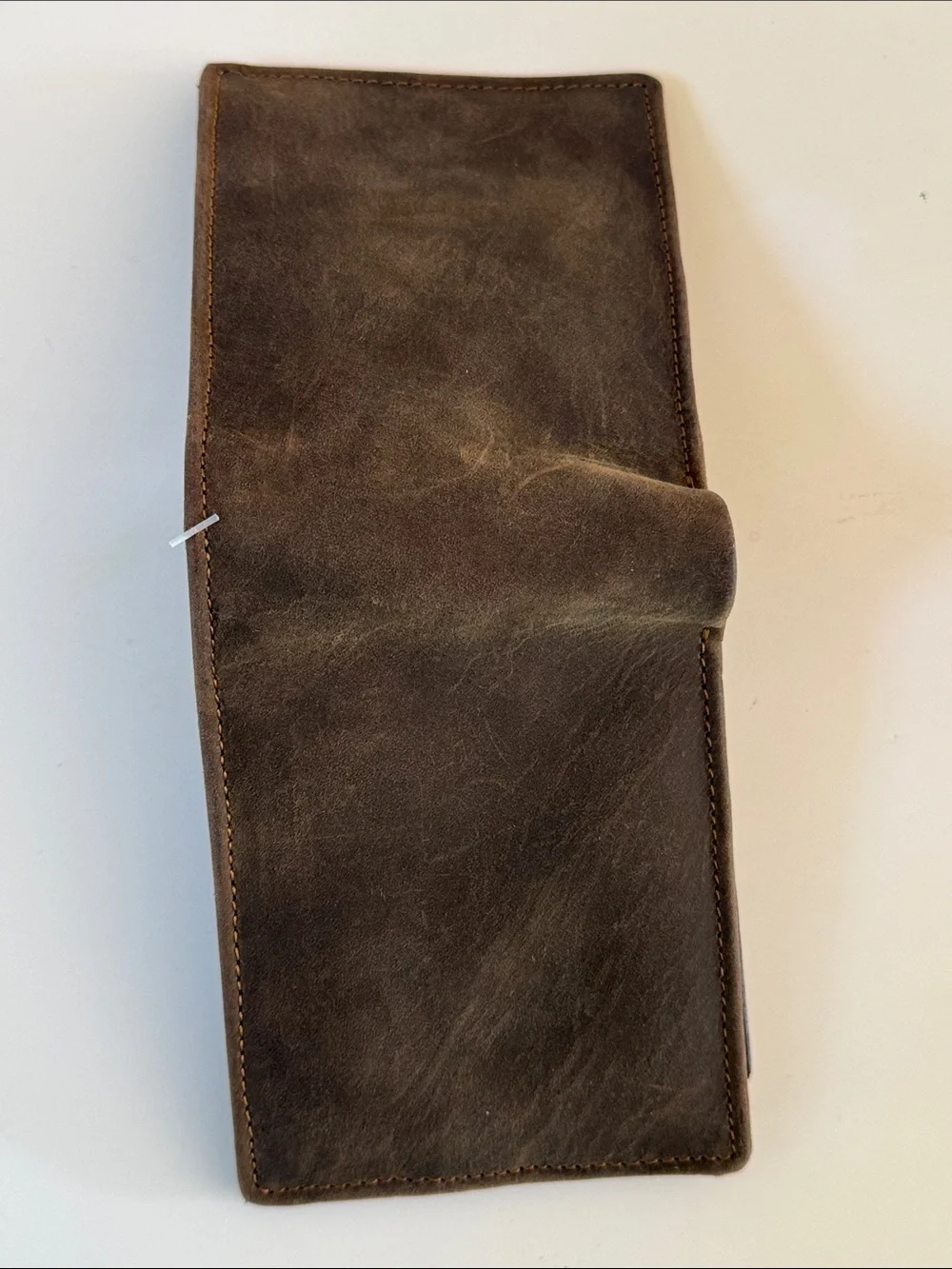 Ridge Mountain Classic Dark Brown Leather Bi-Fold Wallet for Men